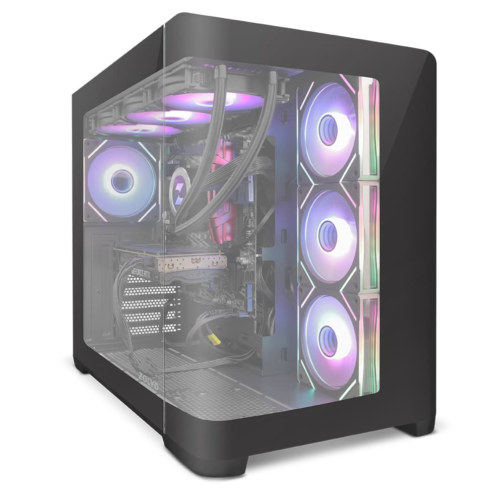 Zolyd Caixa ATX Zolyd Krytera Rounded Glass ARGB Preta