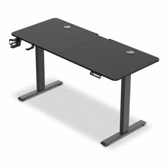 Offy Ryva Secretária Elevatória Eléctrica Preta 140x60cm com Memória de Posições