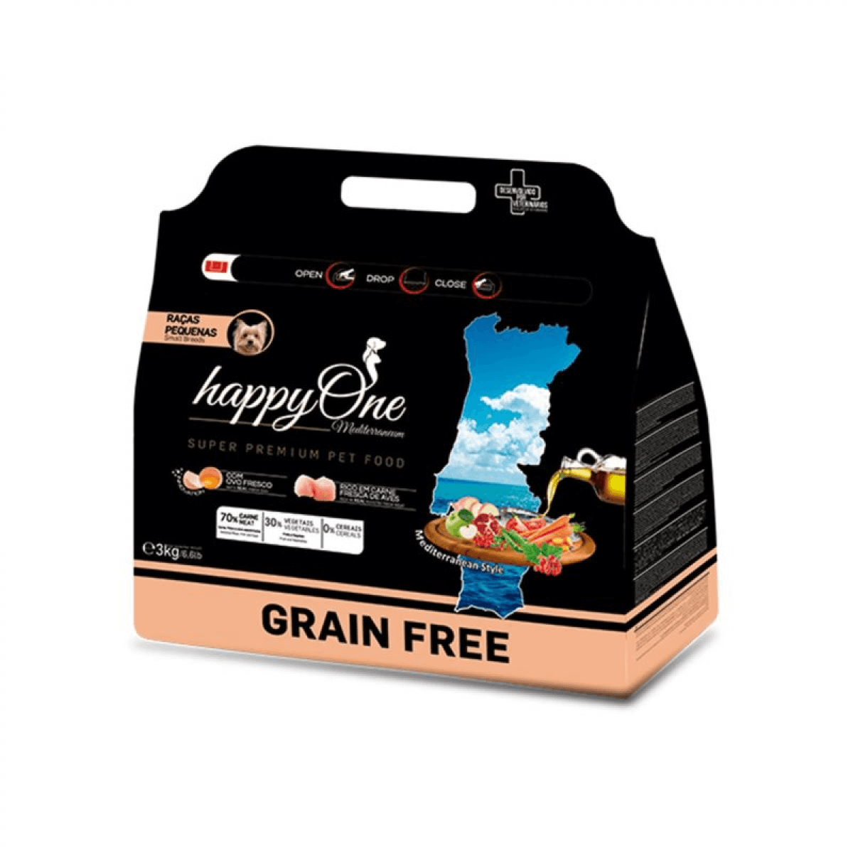 HappyOne Mediterraneum Small Breeds Dog 3Kg