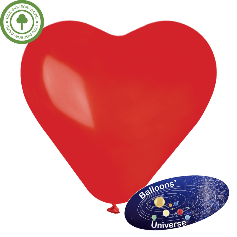 Balão coração de 30cm Vermelho