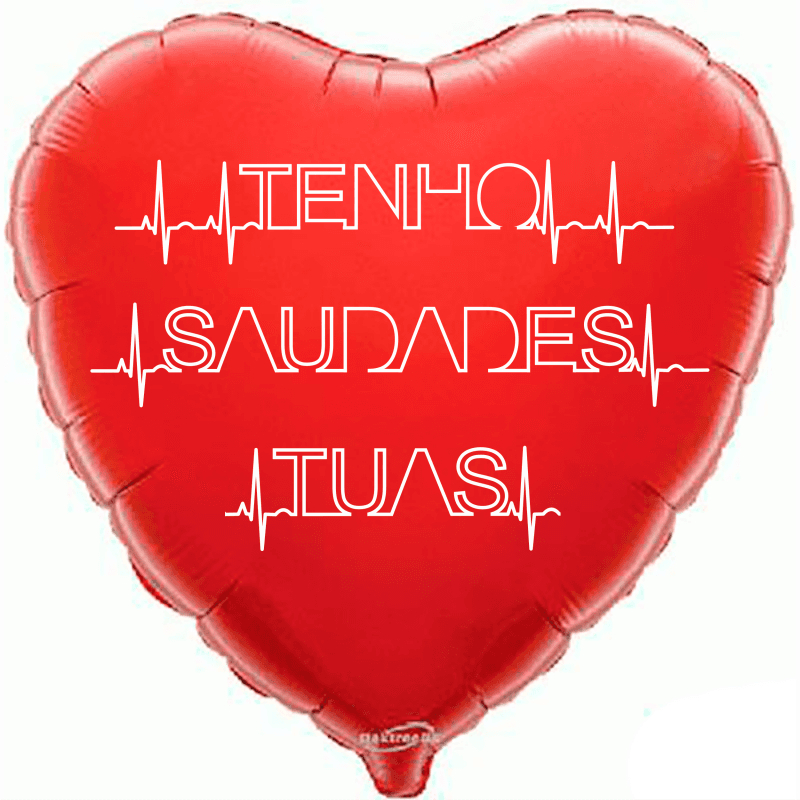 Balão de 45cm Tenho Saudades Vermelho