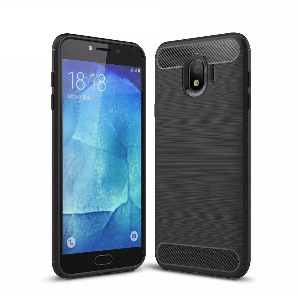 Capa Carbon Gel TPU Carbono Preto para Samsung Galaxy J4 (2018) - Multi4you®