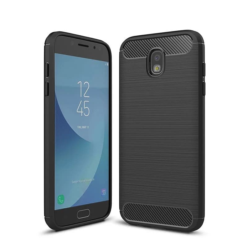 Capa Carbon Gel TPU Carbono Preto para Samsung Galaxy J7 2017 / Samsung Galaxy J7 Pro - Multi4you®