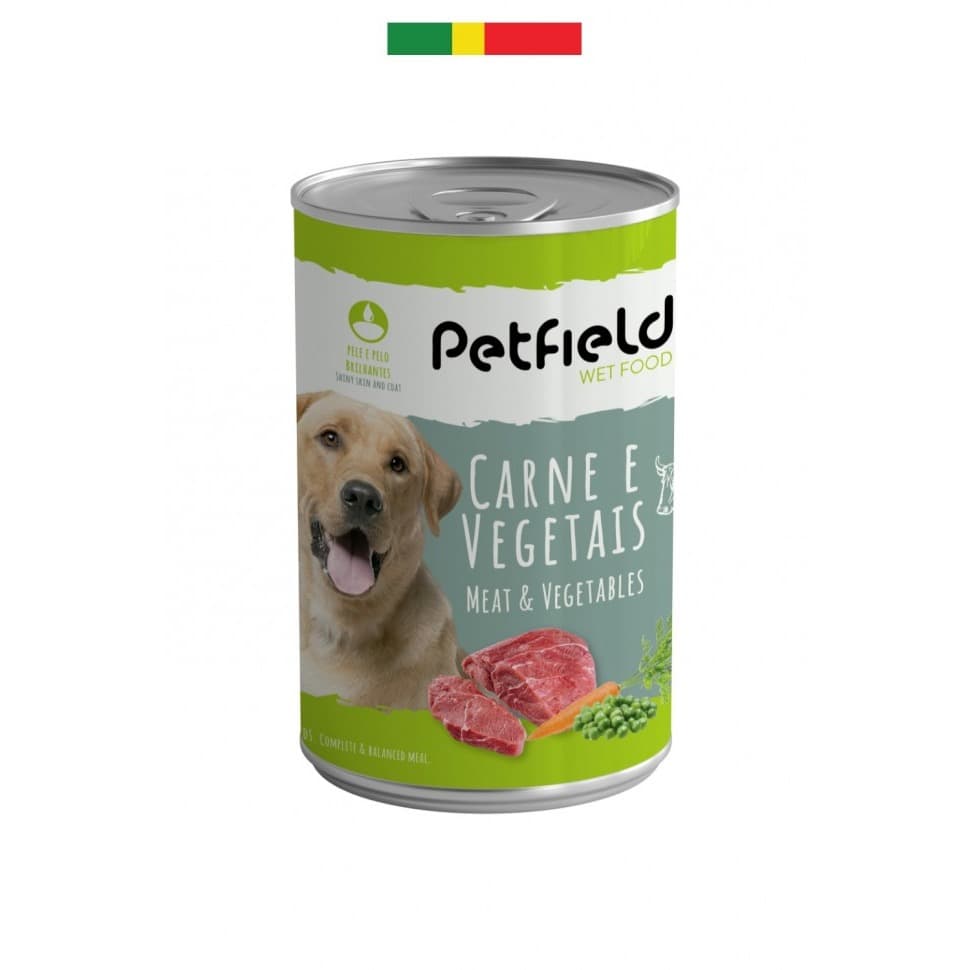 Ração Húmida Petfield WetFood Beef & Vegetables Dog 410g