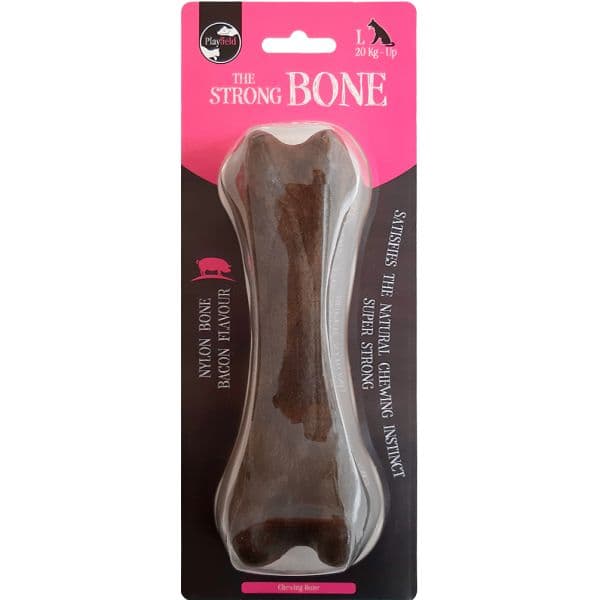 Playfield Brinquedo Cão Osso Strong Bone Bacon Grande