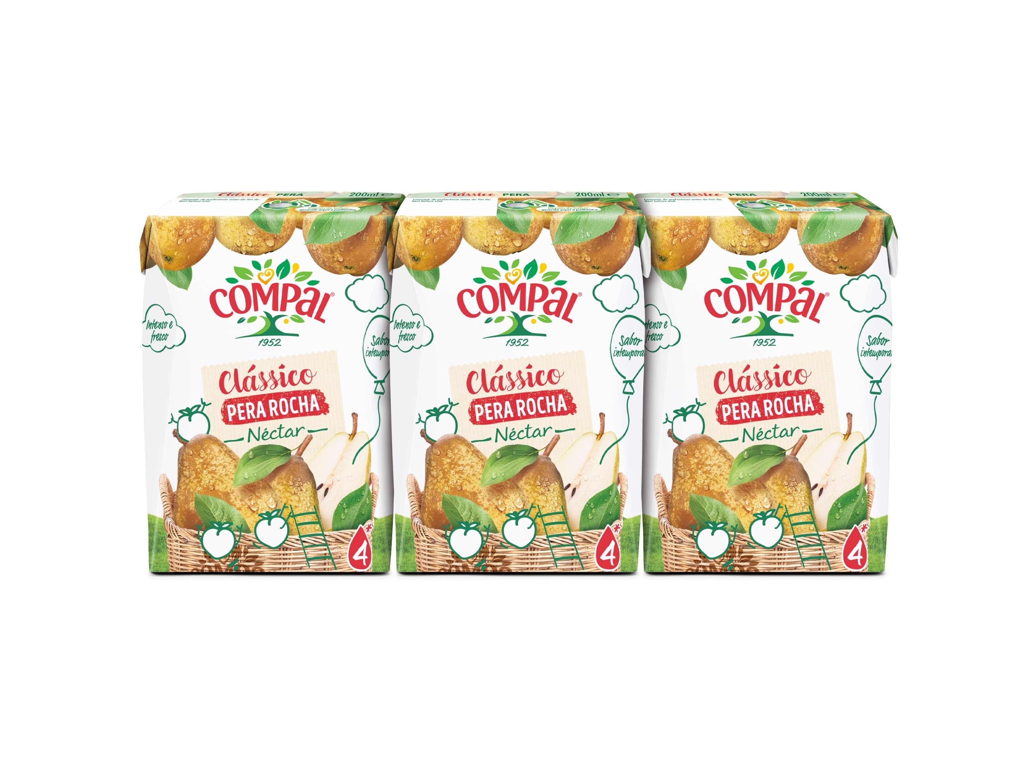 NÉCTAR COMPAL CLÁSSICO PERA ROCHA 3X0.20L