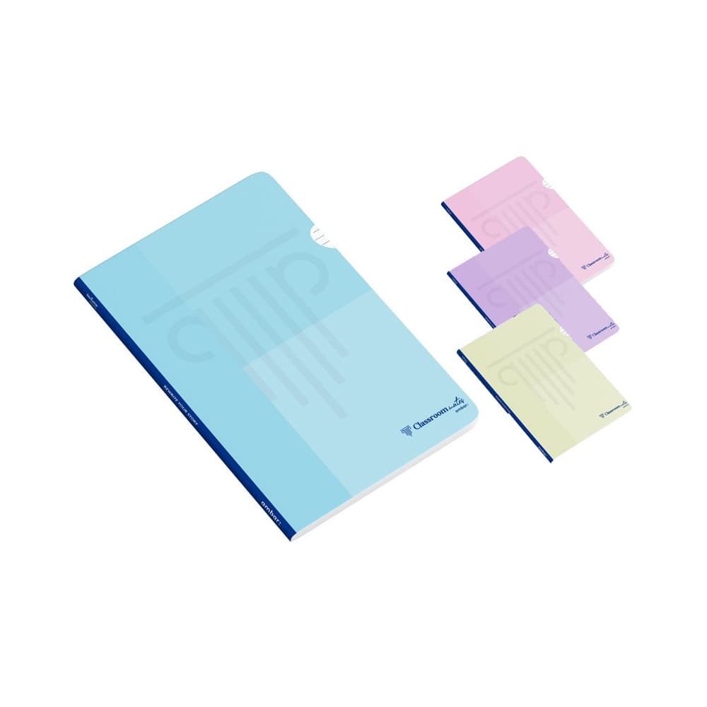 Ambar Caderno Agrafado A4 Pautado PP Sortido Pastel 48 Folhas