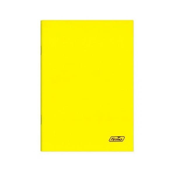 Firmo Caderno A4 60 Fls Agrafado Pautado Amarelo Spring - 040385