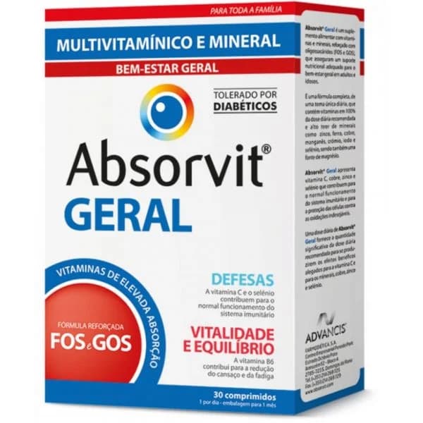 Farmodietica Absorvit Geral 30 Comprimidos