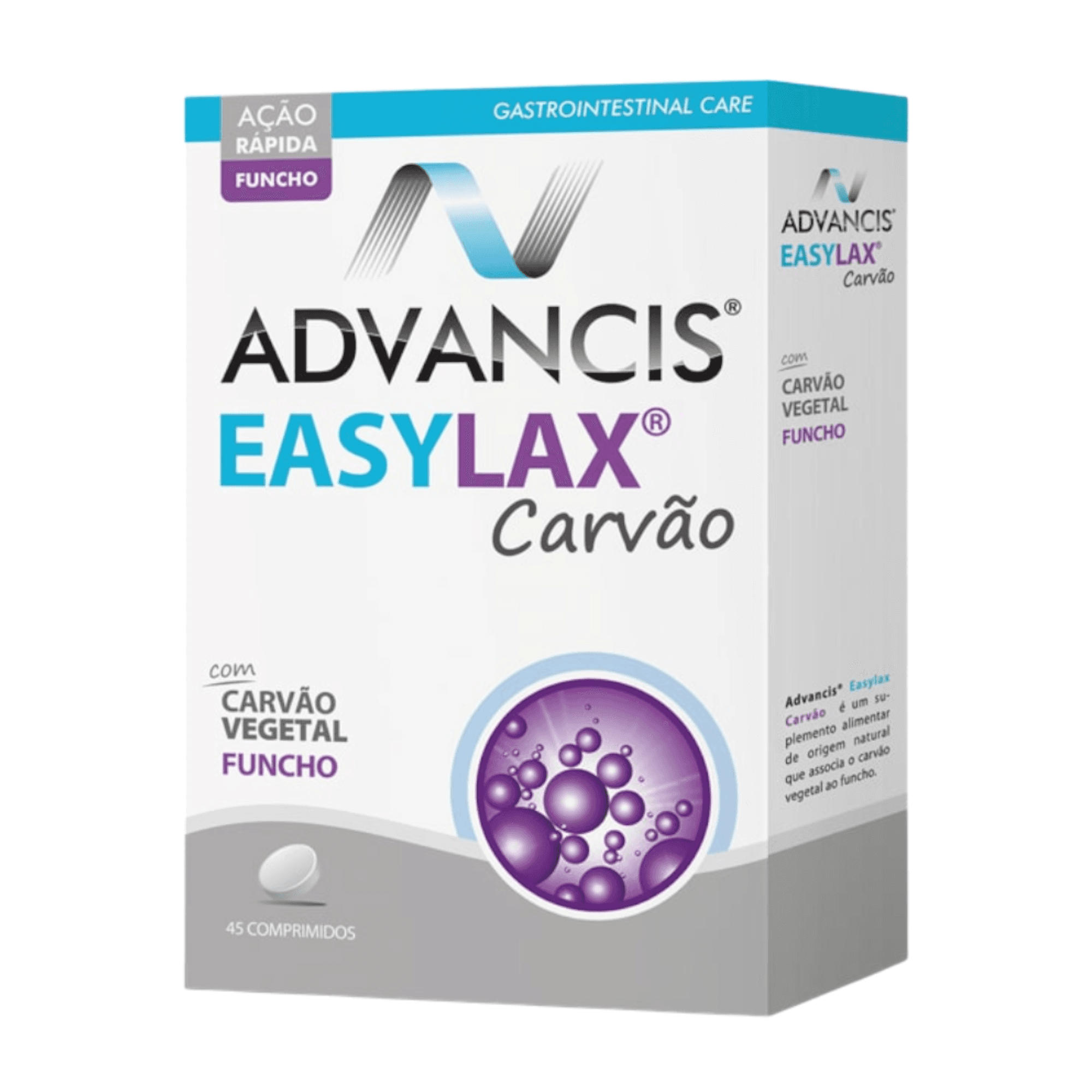 Advancis Easylax Carvão Veg+Funcho 45 Comprimidos