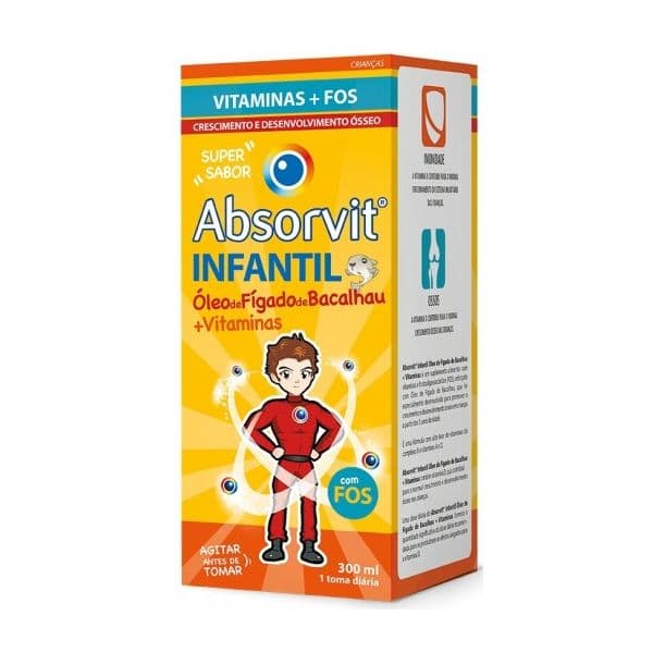 Absorvit Infantil Óleo Fígado Bacalhau + Vitaminas Emulsão - 300ml