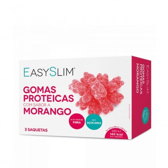 EASYSLIM GOMAS PROTEICAS MORANGO 70G X3 | WOWFARMA