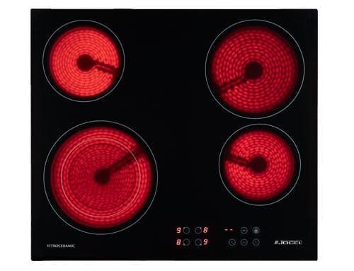 Placa de Vitrocerâmica Jocel JP4EV002082 | 58 cm | 4 Zonas | Preto
