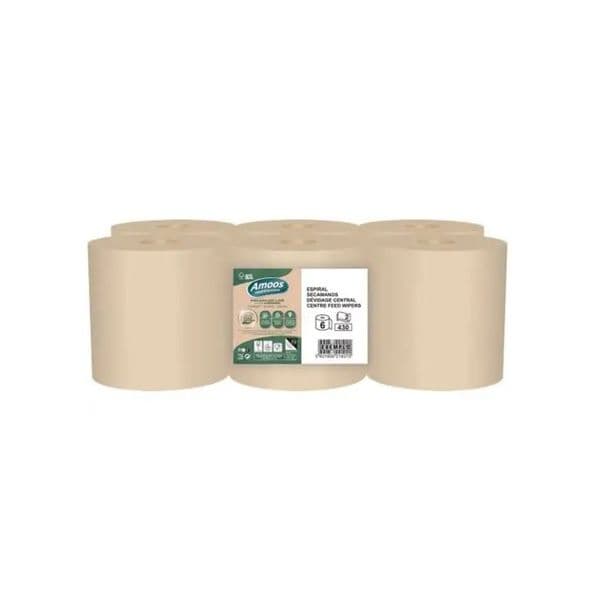 Amoos Naturally Soft Rolo Espiral 124mx17,9cm 2 Folhas Picotado Pasta Crua