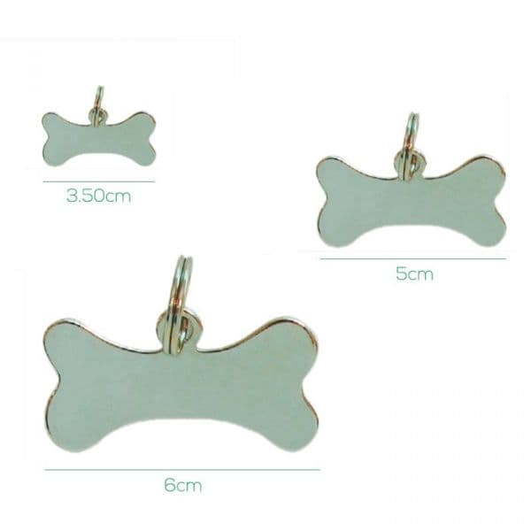 Chapa Metal Osso Identificadora Cão XL
