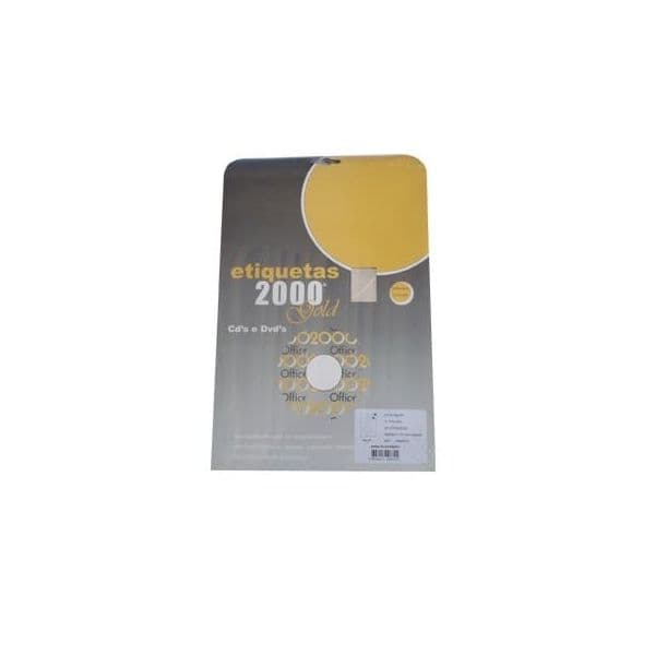 Etiquetas CD/DVD Metalizadas Inkjet 117mm 20 Unidades