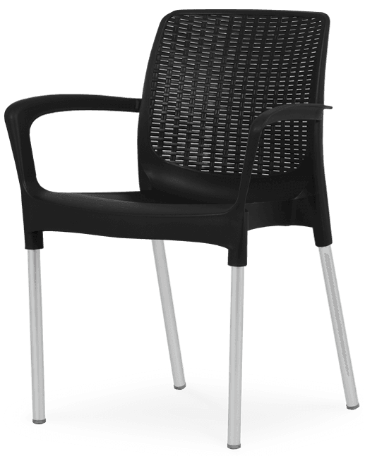 Pack 40 Cadeiras ALEXA RATTAN Preta