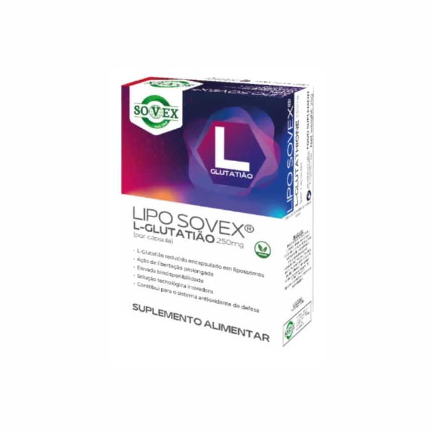 Sovex Lipo Sovex L-Glutatião 250mg 30 Cápsulas