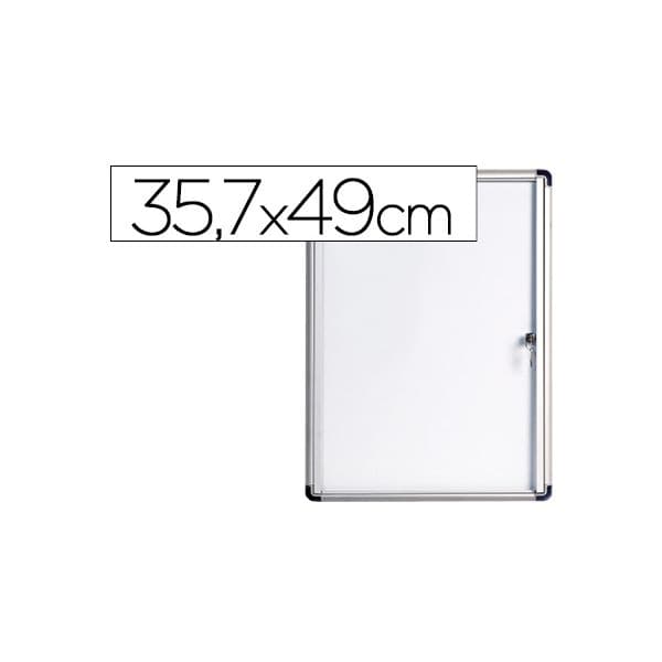 Vitrine Interior 36x49cm Enclore Budget Fundo Magnético Branco - VT810109660