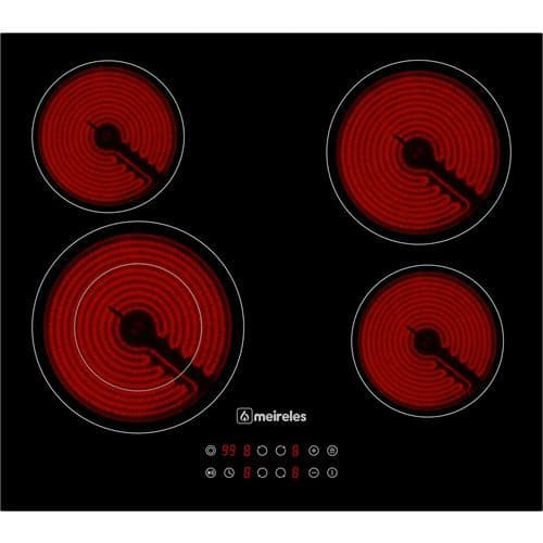 Placa Vitrocerâmica Meireles MV 1607 | Touch control, 4 zonas, 7000W