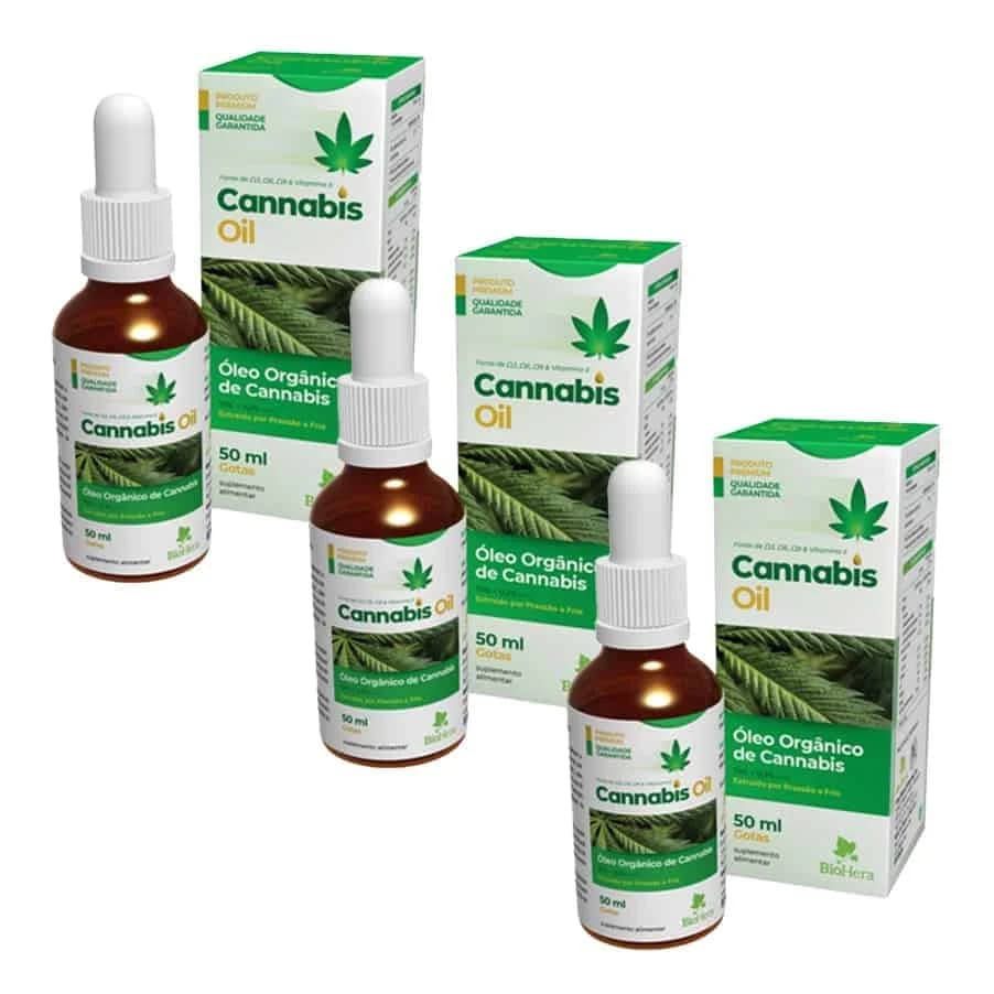 Óleo Orgânico de Sementes de Cannabis Sativa 3 x 50 ml BioHera