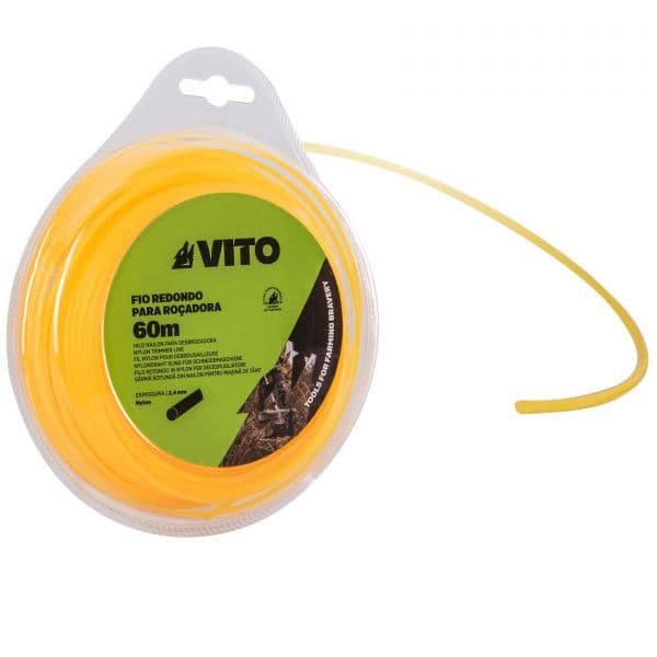 Vito Fio Nylon P/ Roçadora 1.3mm 60m - VIFR1360