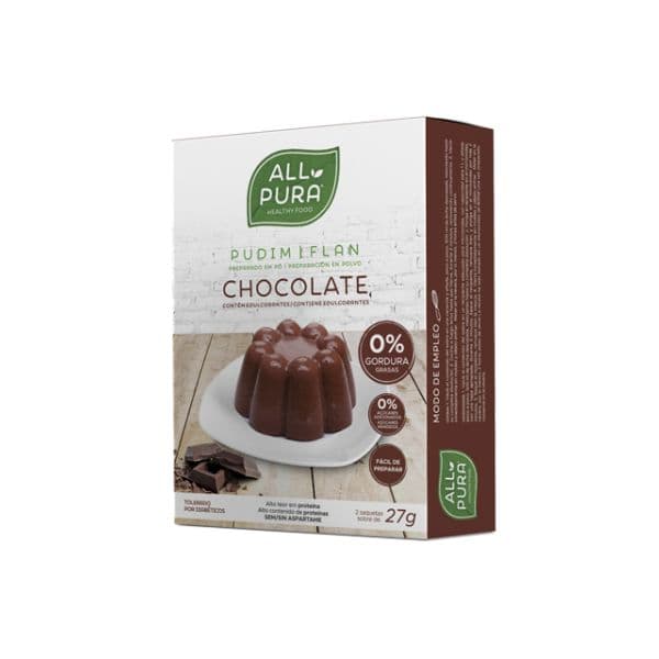 All Pura Pudim Flan Chocolate 2 Saquetas