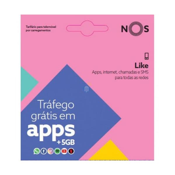 NOS Cartão SIM Pré Pago NOS Like - 3120248