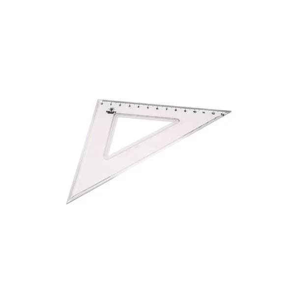 Smart Office Esquadro de Plástico 45º 14cm Crystal