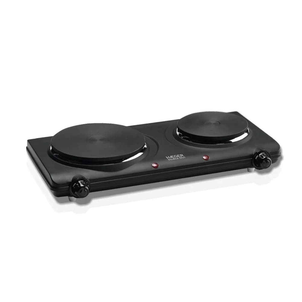 Placa Elétrica HAEGER DOUBLE DISC | 2250W, 16.5cm, 13cm
