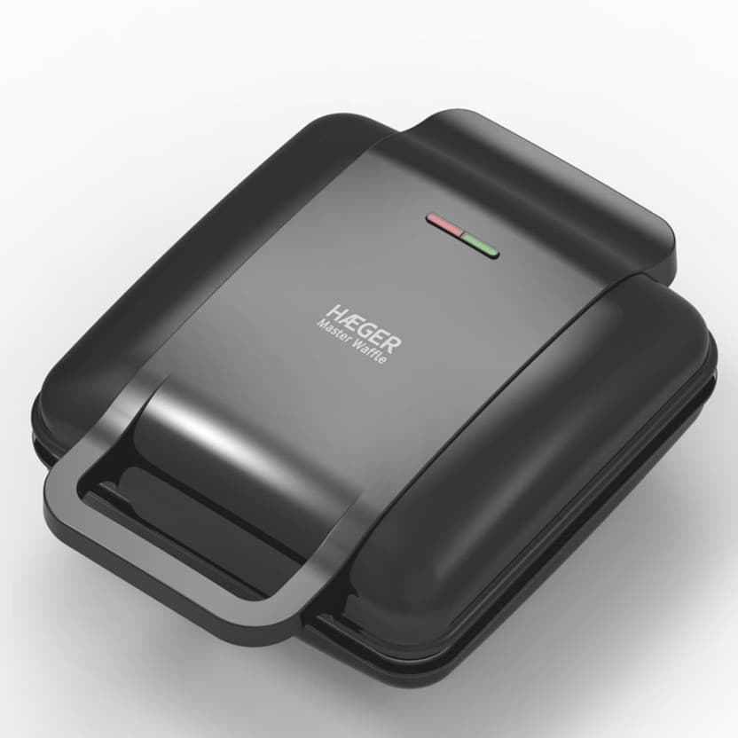 Máquina de Waffles HAEGER Master Waffle | 1400W, Antiaderente, 19.5x19.8cm