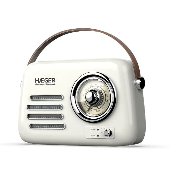 Haeger Rádio Bluetooth Heritage Bluetooth Cream - RB-CRE.003A