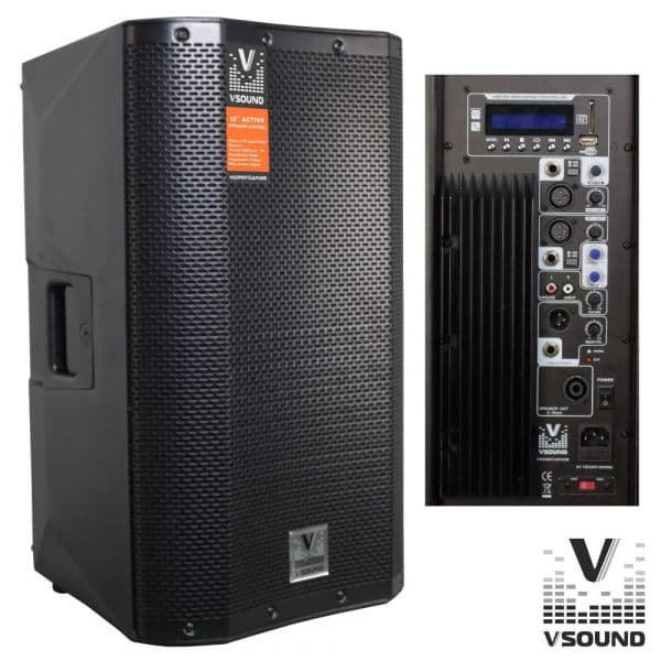 VSound Coluna Bi-Amplificada PRO 12" USB/SD/FM/BT 500W - VSSPRO12APUSB