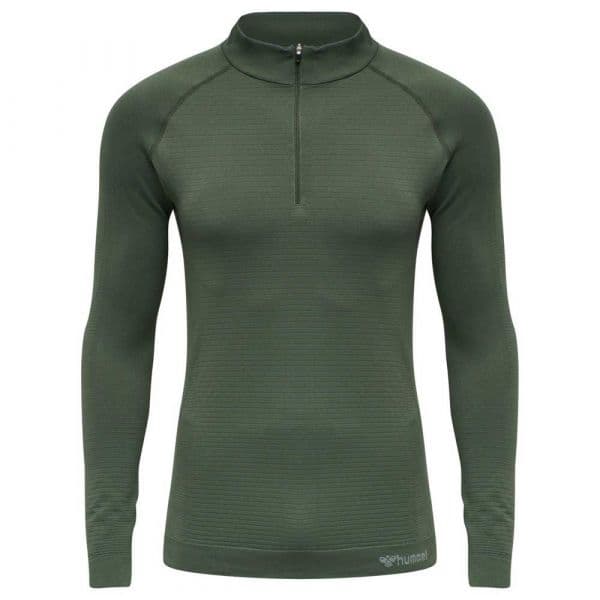 Hummel Stroke Seamless Half Zip Sweatshirt Verde S Homem