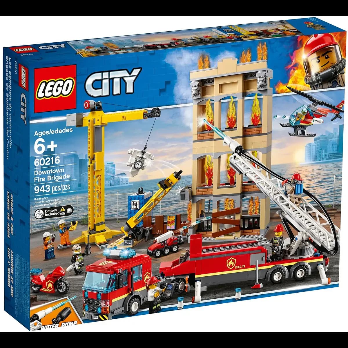 LEGO City Bombeiros Combatem o Fogo no Centro da Cidade - 60216