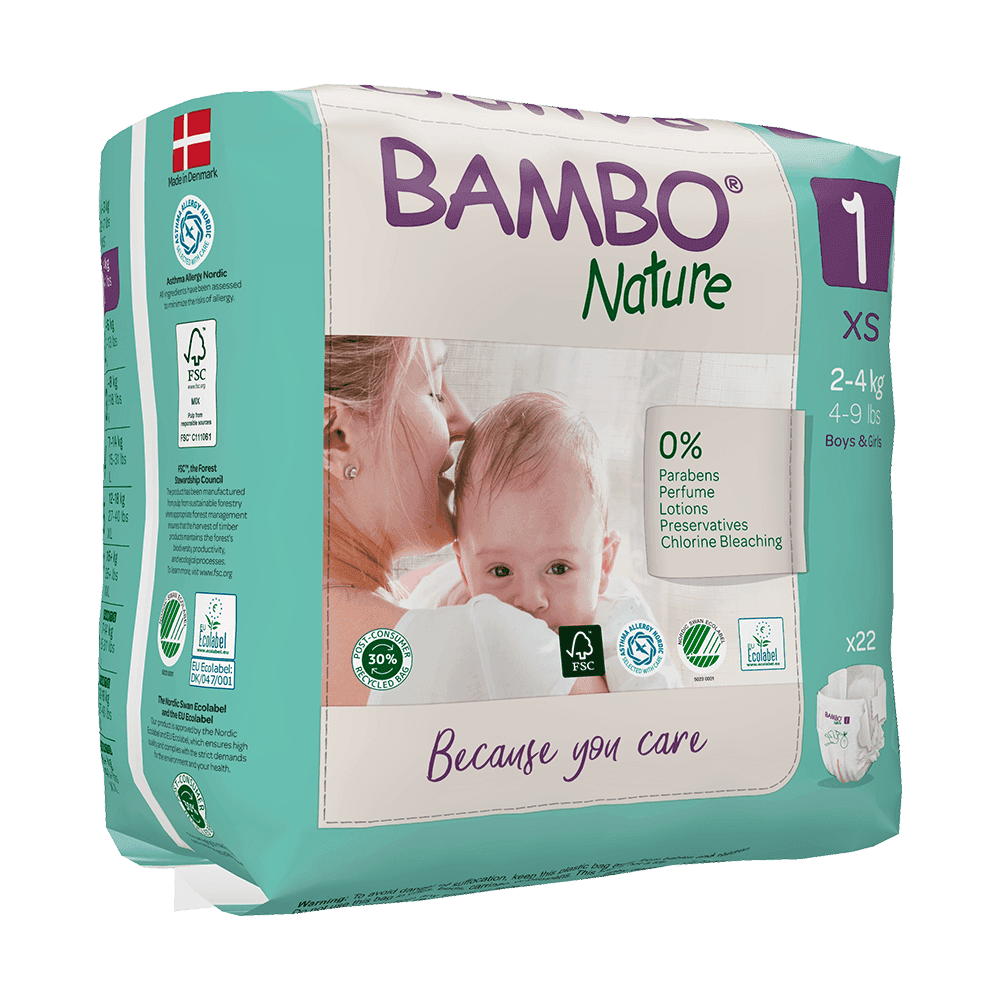 Bambo Nature Fraldas 1-Xs (2-4Kg) X22 unidades