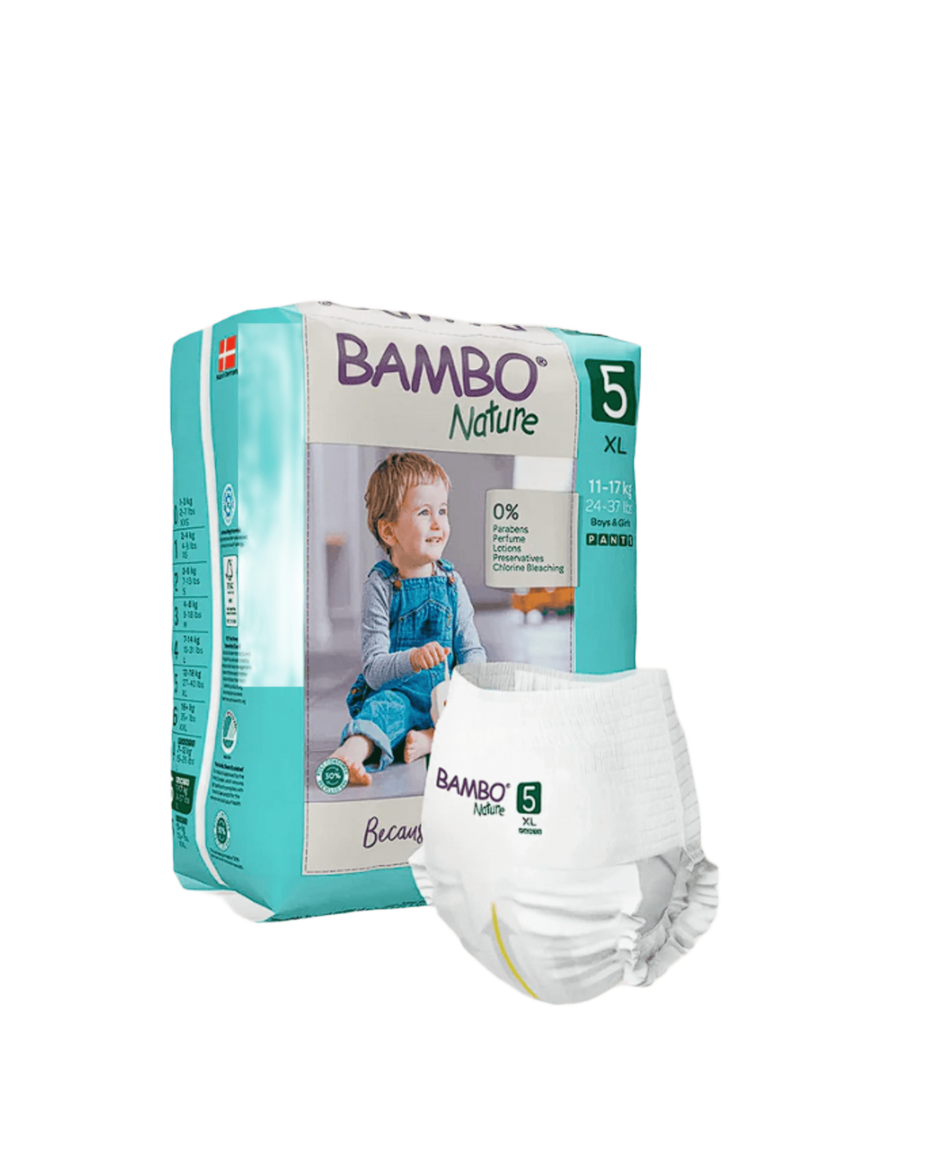 Bambo Nature Fralda Cueca de Treino 5 XL (12-18Kg) 19 Un.