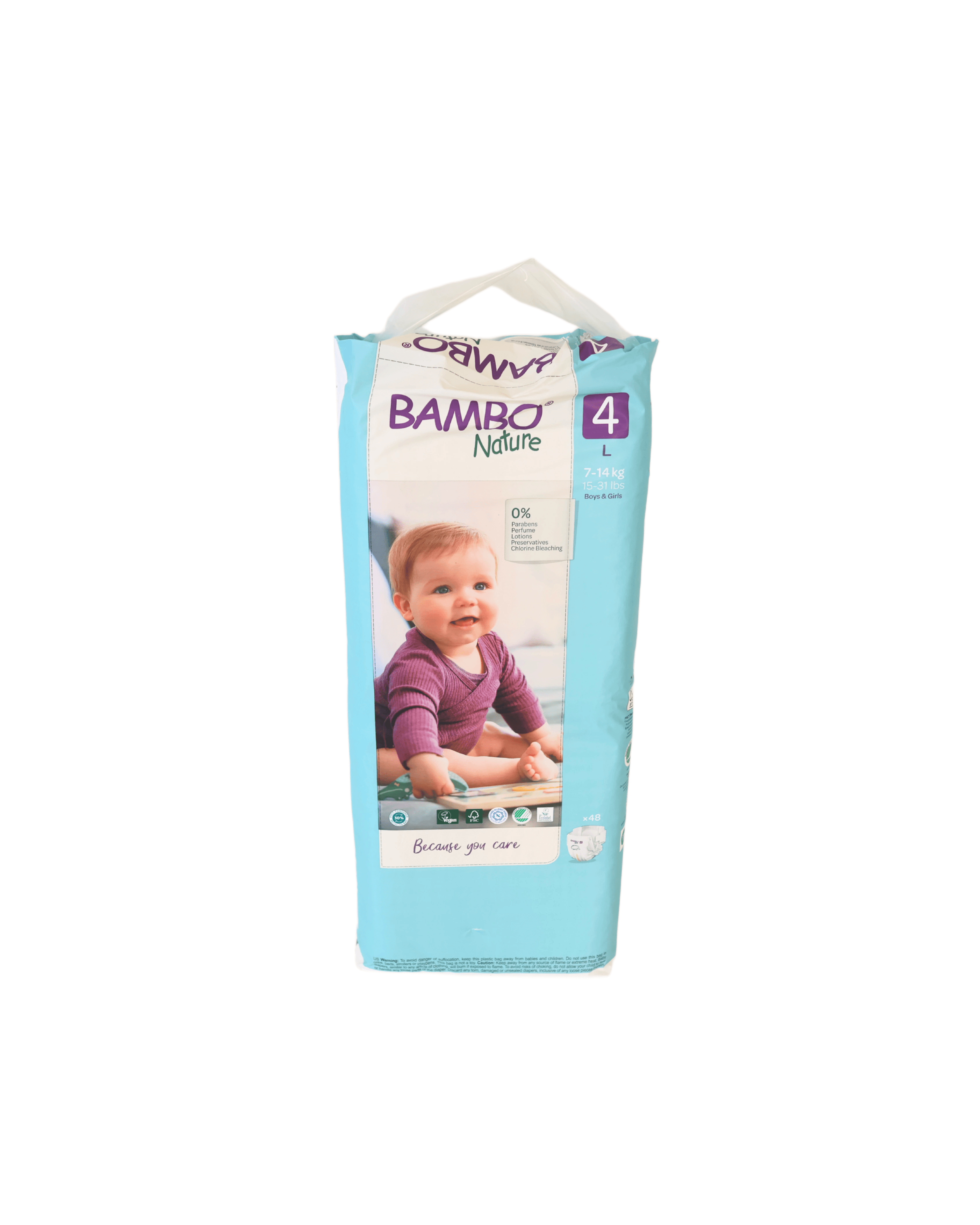 Bambo Nature Fraldas Tamanho 4 L 7-14Kg 48 Un.