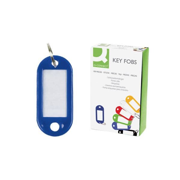 Q-connect Chaveiro Azul 100 Un.