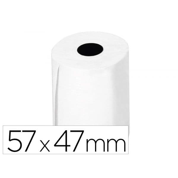 Q-Connect Rolo Térmico para Impressora 57 mm Largura X 47 mm 70g
