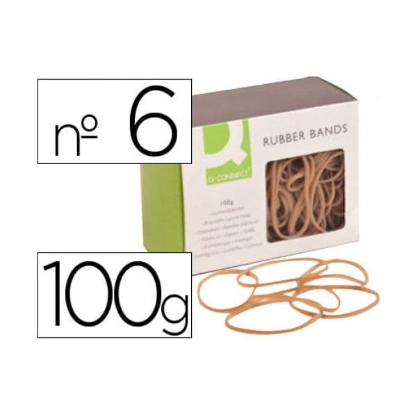 Q-connect Elásticos 100g Número 6 - 54311