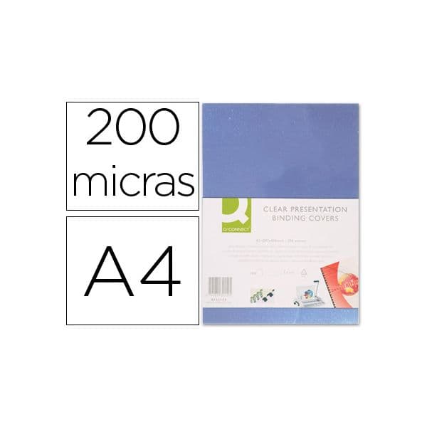 Q-Connect Capa Encadernação PVC A4 200mc Incolor 100 Un. - 29154