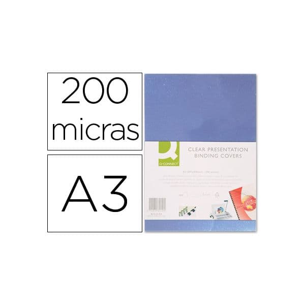 Q-Connect Capa Encadernação PVC A3 200mc - 43314