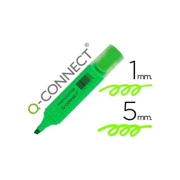 Q-Connect Marcador Fluorescentes Verde 10 un.