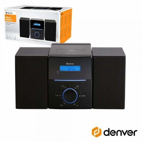 Denver Micro HiFi CD FM AUX MCA-240 Preto