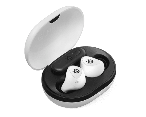 Steelseries Arctis Gamebuds com USB-C e Bluetooth, Preto e Branco