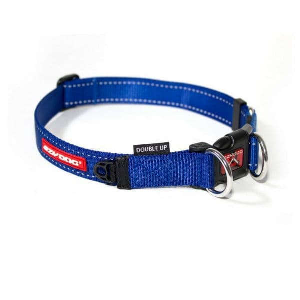 EzyDog Coleira Double Up Azul M