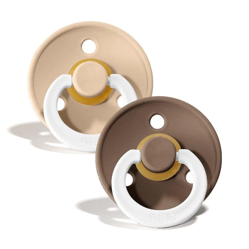 BIBS Pack 2x Chupetas Noturnas - Vanilla/Dark Oak 6-18m