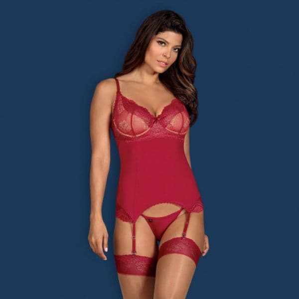 Obsessive Corpete e Tanga Rosalyne Bordô 36-38 S/M