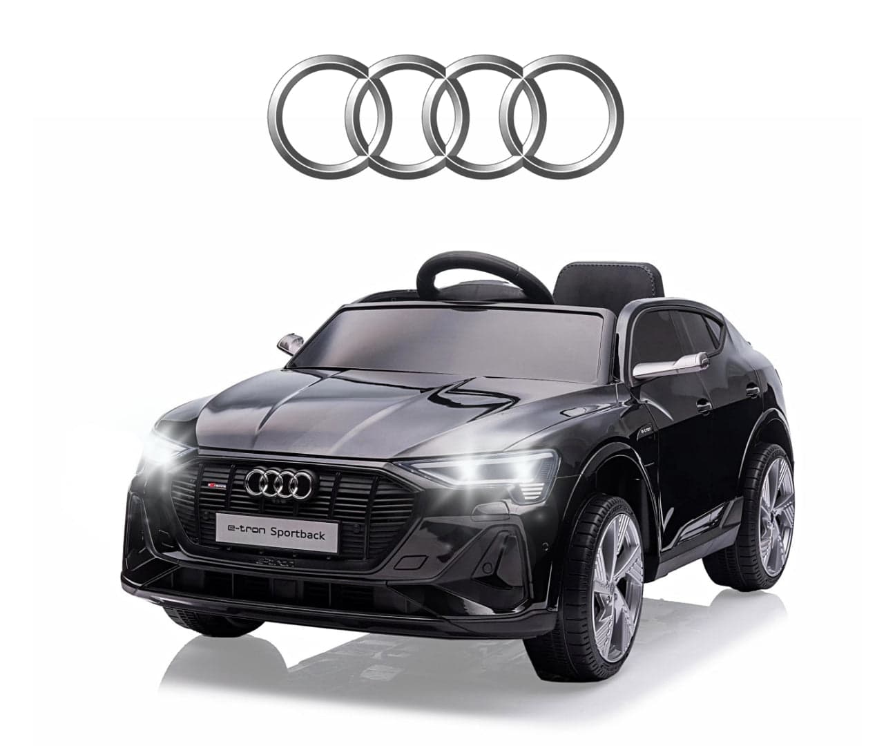 Veículo A Bateria Audi E-Tron Sportback 4X4 Preto Milly Mally